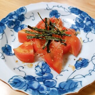 簡単☆トマトの海苔おかかサラダ